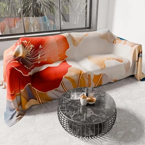 Offre limitée : PETTI Artigiani Italiani - Drap de Protection en Microfibre Multi-Usage Anti-Taches 360x270 cm, Housse de Canapé, Couvre Lit, Couverture de Canape, Floral 06 9, 100% Made in Italy de 49.90 € à 49.90 € (0.00% de remise)