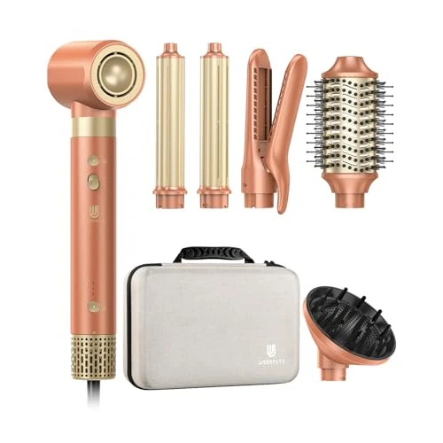Limited offer: webeauty Dual Voltage 7-in-1 Airstyler New Upgrade, 110,000 rpm, 30m/s Hair Dryer with Diffuser, Hot Air Brush, Automatic Curling Iron, Air Hair Straightener, 500 Million Ion Hair Styler for from 139.99 EUR to 129.98 EUR (save 7%)