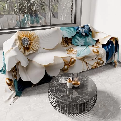 Oferta limitada: PETTI ARTIGIANI ITALIANI - Cubresofá Multiuso de Microfibra Antimanchas, Diseño 05 Floral 19, Lavable y Protector para Sofá, Colcha y Cubremesa – 400x270 cm - Made in Italy de 33.74 € a 33.74 € (ahorro 0.00%)