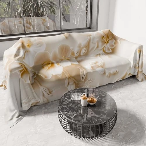 Oferta limitada: PETTI ARTIGIANI ITALIANI - Cubresofá Multiuso de Microfibra Antimanchas, Diseño 06 Floral 10, Lavable y Protector para Sofá, Colcha y Cubremesa – 400x270 cm - Made in Italy de 26.37 € a 26.37 € (ahorro 0.00%)