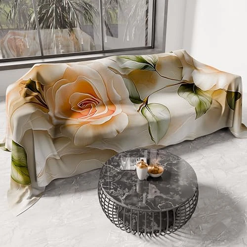 Offerta a tempo: PETTI Artigiani Italiani - Telo Arredo in Microfibra, Copritutto, Copridivano 500x270 cm, Fantasia Floreale 06 12 | Telo Protettivo Lavabile, Copriletto e Copritavolo Multiuso per Divani - 50% da 69.90 € a 35.10 €
