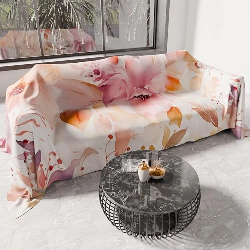 Offerta a tempo: PETTI Artigiani Italiani - Telo Arredo in Microfibra, Copritutto, Copridivano 500x270 cm, Fantasia Floreale 25 2 | Telo Protettivo Lavabile, Copriletto e Copritavolo Multiuso per Divani - 54% da 69.90 € a 32.48 €