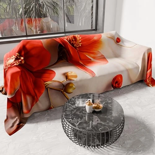 Offre limitée : PETTI Artigiani Italiani - Drap de Protection en Microfibre Multi-Usage Anti-Taches 500x270 cm, Housse de Canapé, Couvre Lit, Couverture de Canape, Floral 06 2, 100% Made in Italy de 47.53 € à 47.53 € (0.00% de remise)