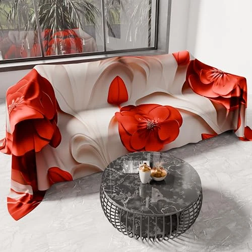 Offerta a tempo: PETTI Artigiani Italiani - Telo Arredo in Microfibra, Copritutto, Copridivano 500x270 cm, Fantasia Floreale 05 14 | Telo Protettivo Lavabile, Copriletto e Copritavolo Multiuso per Divani - 47% da 69.90 € a 37.31 €