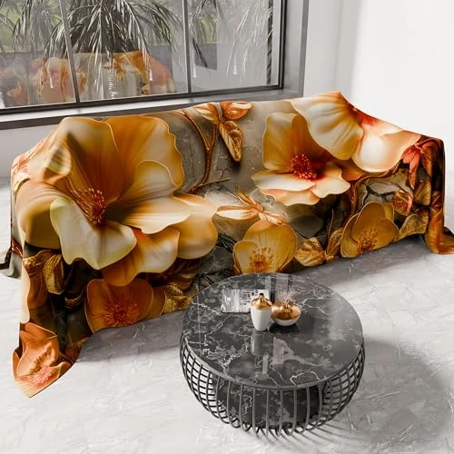 Offre limitée : PETTI Artigiani Italiani - Drap de Protection en Microfibre Multi-Usage Anti-Taches 360x270 cm, Housse de Canapé, Couvre Lit, Couverture de Canape, Floral 06 17, 100% Made in Italy de 49.90 € à 49.90 € (0.00% de remise)
