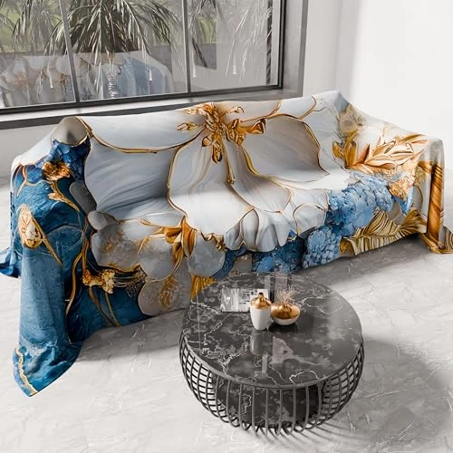 Offerta a tempo: PETTI Artigiani Italiani - Telo Arredo in Microfibra, Copritutto, Copridivano 360x270 cm, Fantasia Floreale 06 15 | Telo Protettivo Lavabile, Copriletto e Copritavolo Multiuso per Divani - 52% da 49.90 € a 24.12 €