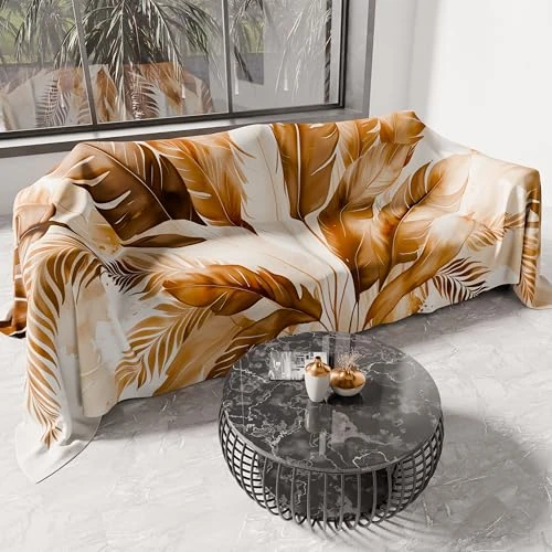 Offerta a tempo: PETTI Artigiani Italiani - Telo Arredo Copridivano Copritutto in Microfibra 300x270 cm, Fantasia Palma Fango | Multiuso per Divani, Copriletto e Copritavolo | Telo Protettivo Lavabile - 0.00% da 42.90 € a 42.90 €