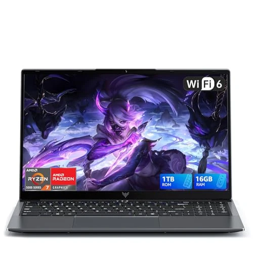 ACEMAGIC Gaming Laptop – 2026 Latest 15.6-inch FHD display Laptop with 5700U processor up to 4.3 GHz, 16 GB RAM DDR4, 512 GB NVMe PCIe 3.0 SSD gaming notebook, lightweight