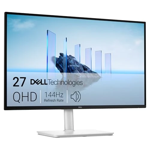 Dell 27 Plus Monitor - S2725DSM, QHD (2560x1440), 144Hz, IPS, 1ms MPRT, AMD FreeSync, 99% sRGB, Höhenverstellbar, Eingebaute Lautsprecher, DisplayPort, HDMI, 3 Jahre Garantie, Weiß