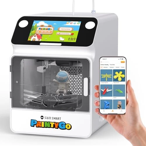 Oferta limitada: SainSmart Impresora 3D PrintyGo Mini para niños, 600 mm/s, autonivelación, Ideal para Principiantes, diseño Seguro para niños, Control por Wi-Fi/App, preensamblada para Aprendizaje Stem de 284.99 € a 149.99 € (ahorro 47%)