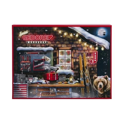 Gedore Red Adventskalender 2025, 51-delig, gereedschapkalender voor mannen, mannen, cadeau, R33003151
