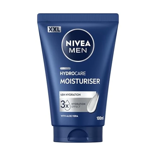 Offerta a tempo: NIVEA MEN Hydrocare Crema Idratante 48H XXL 100 ml, Crema viso uomo in maxi formato per 3x effetto idratante, Skincare uomo con Aloe Vera nutriente e rinfrescante per tutti i tipi di pelle - 0.00% da 12.10 € a 12.10 €