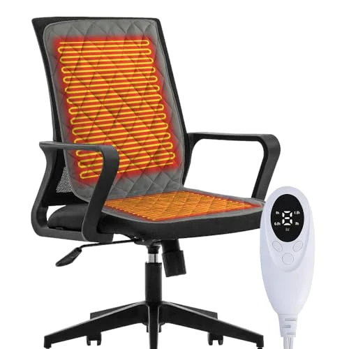 PLLYPE Electric Blanket, 90 x 45 cm Electric Pad, with 9 Temperatures and 4 Timers, for Back, Neck, Shoulder, Abdom, Fast Heating, Machine Washable, Grey