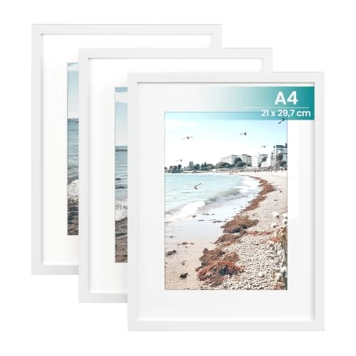 Offerta a tempo: SONGMICS Cornici Foto A4, Portafoto da Parete e da Tavolo, Set di 3 - 0.00% da 15.99 € a 15.99 €
