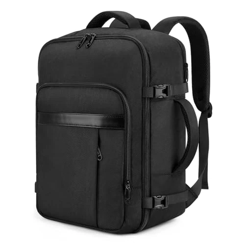 VSNOON Bagage Cabine 40x30x20, 24L Sac a Dos Voyage Cabine Avion à Main avec Poche Humides, Sac à Dos Ordinateur 15 Pouces pour Ryanair, Wizz Air, Transavia, Étanche Bagage pour Homme Femme, Noir