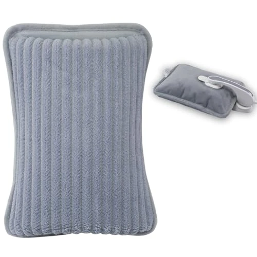 BEPER P203TFO002 Borsa Acqua Calda Elettrica con Rivestimento Morbido, Senza Filo, con Tasche per Mani – Riscaldamento in 15 Minuti, Mantiene Calore 2 Ore, Anti-Surriscaldamento