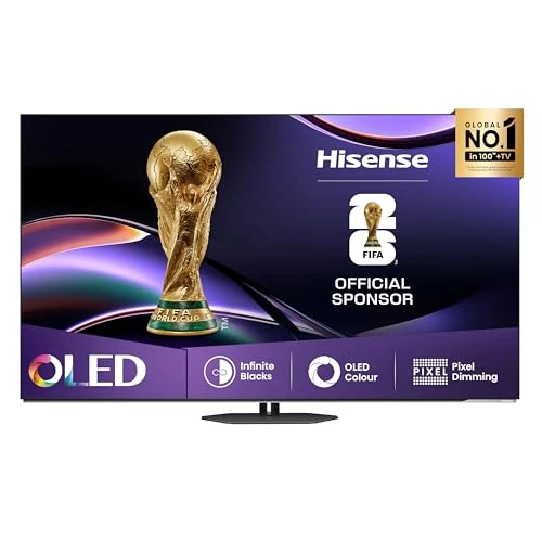 Hisense Smart TV OLED 65" 4K 65A8DQ, Smart TV VIDAA con 1000+APP, Dolby Vision IQ, HDR 10+ Adaptive, 120Hz Game Mode PRO, Audio Dolby Atmos