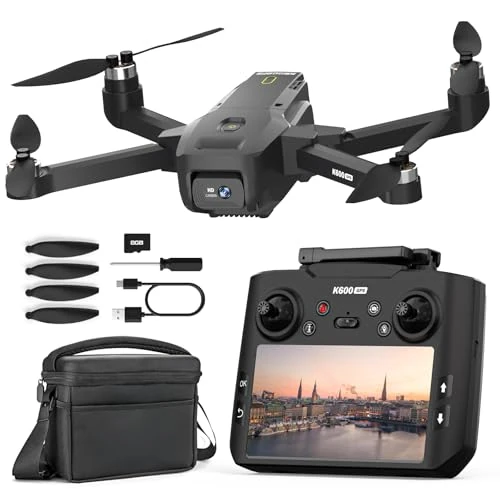 Offerta a tempo: K600GPS Drone con Fotocamera 1080P, Schermo FPV 4,5", Ritorno Automatico a Casa, Seguimi, Motore Brushless, Quadricottero RC Pieghevole per Adulti, Bambini e Principianti, Autonomia di Volo 22 Minuti - 35% da 199.99 € a 130.31 €
