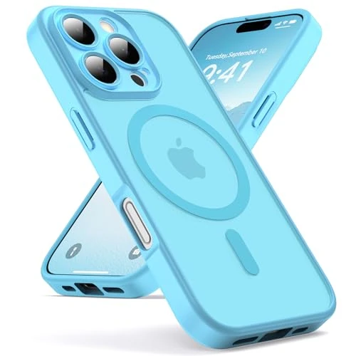 Offerta a tempo: Oududianzi - Magnetica Cover per iPhone 16 Pro Max Magsafe, Lightblue - 28% da 14.99 € a 10.82 €