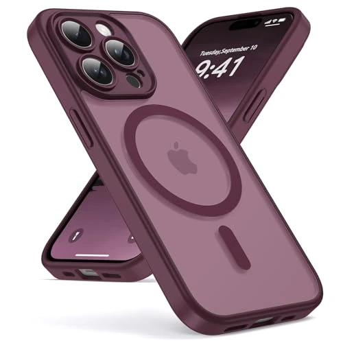 Offerta a tempo: Oududianzi - Magnetica Cover per iPhone 15 Pro Max Magsafe, Bordeaux - 34% da 14.99 € a 9.92 €
