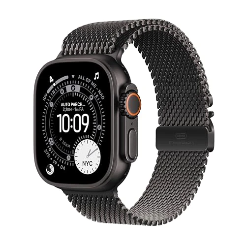 Offerta a tempo: Apple Watch Ultra 3 GPS + Cellular, Cassa 49 mm in titanio nero con Loop in maglia milanese in titanio nero - Medium - 17% da 1029.00 € a 849.00 €
