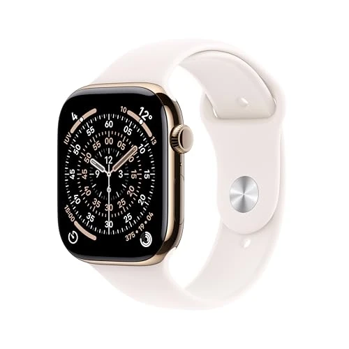 Offerta a tempo: Apple Watch Series 11 GPS + Cellular, Cassa 46 mm in titanio color oro con Cinturino Sport rosa fard - S/M - 0.00% da 559.00 € a 559.00 €