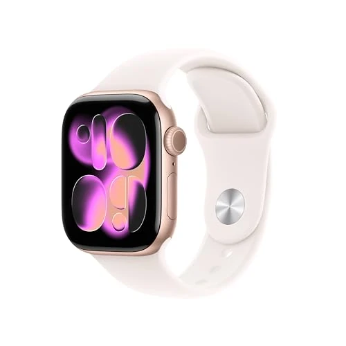 Offerta a tempo: Apple Watch Series 11 GPS, Cassa 42 mm in alluminio color oro rosa con Cinturino Sport rosa fard - M/L - 24% da 459.00 € a 349.00 €
