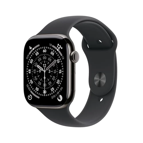 Oferta limitada: Apple Watch Series 11 GPS+Cellular con Caja de Titanio en Color Pizarra de 46 mm y Correa Deportiva Negra-Talla M/L.Calidad del Sueño,monitores de entreno y Salud,Pantalla Siempre Activa de 849.00 EUR a 849.00 EUR (ahorro 0%)