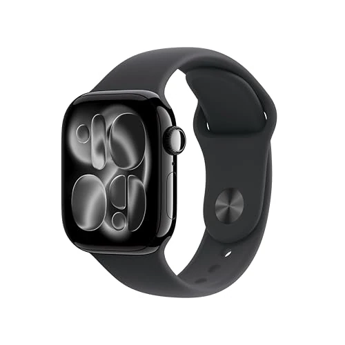 Offerta a tempo: Apple Watch Series 11 GPS, Cassa 42 mm in alluminio Jet Black con Cinturino Sport nero - M/L - 22% da 459.00 € a 359.00 €