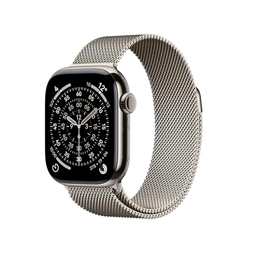 Offerta a tempo: Apple Watch Series 11 GPS + Cellular, Cassa 42 mm in titanio naturale con Loop in maglia milanese naturale - Misura unica - 12% da 859.00 € a 759.00 €