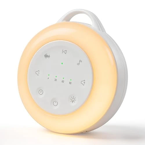 Limited offer: Carehabi Portable White Noise Machine with 24 Soothing Sounds Night Light Baby White Noise with Timer Night Light and Memory Function for Children and Adults from 29.99 EUR to 19.55 EUR (save 35%)