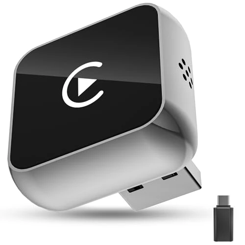 Offerta a tempo: Adattatore Wireless Android Auto CarPlay 2-in-1 USB Type-C per Apple, Chiavetta Dongle Compatibile con IPhone IOS 10+ e Android 11+, Plug & Play per Auto，argento - 39% da 32.99 € a 19.99 €