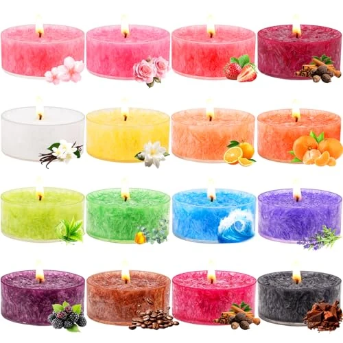Oferta limitada: Set regalo velas aromáticas para mujer, 16 velas perfumadas con forma flor hielo elaboradas con cera de soja natural, ideales para el Día de la Madre, Navidad, San Valentín y cumpleaños de 13.99 EUR a 10.88 EUR (ahorro 22%)
