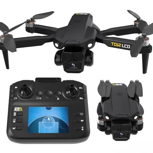 Offre limitée : Toladrone Drone avec Caméra, Drones pour Adultes Débutants, Télécommande avec Écran LCD, Transmission en Temps Réel, Mode sans Tête, Moteur sans Balais, Quadricoptère Pliable, Drone TD12LCD de 79.99 € à 109.99 € (-37.50% de remise)