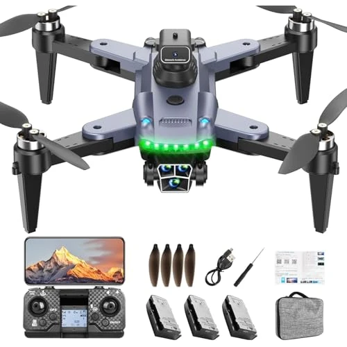 Offerta a tempo: HYTOBP S166 con Telecamera 4K Professionale, 60~68 Min di Volo, 3 Batterie, <249g, GPS Auto-Ritorno, Motore Brushless,Follow Me,Modalità IntelligentiFacile da Usare per Principianti(Nero) - 27% da 149.99 € a 109.99 €