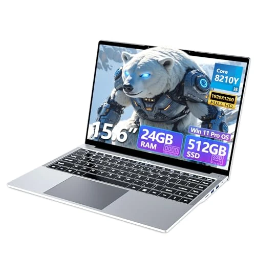 Xrenbuw Laptop 15.6 inch, 24GB RAM 512GB SSD, Core i5-8210Y Processor