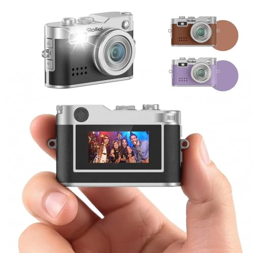 Offerta a tempo: Rollei Mini Fotocamera Digitale Nero 1080P FHD Piccola Cámara Digital Retrò - 45% da 29.99 € a 16.54 €