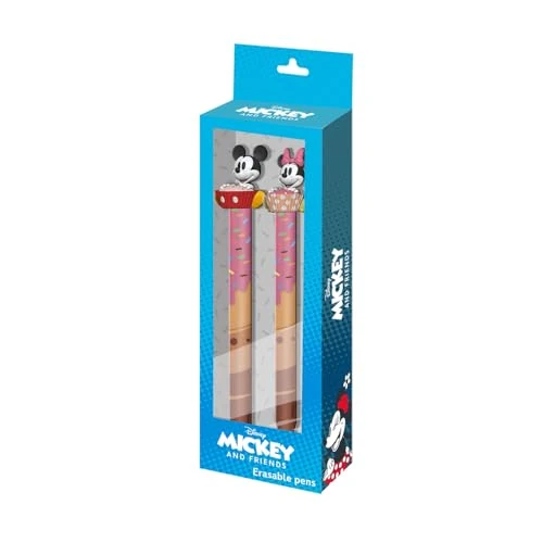 Offre limitée : Disney Mickey et Minnie Mix-Pack de 2 Stylos Gel Effaçables, Bleu, 9,5 x 23 cm de 14.31 € à 7.95 € (44% de remise)