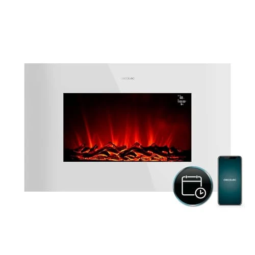Offerta a tempo: Cecotec Camino Elettrico Decorativo 35” con Telecomando e WiFi ReadyWarm 3590 Flames Connected White. Massima Potenza 2000W, 2 Intensità, Pannello Piatto Cristallo Temperato, Fiamma Regolabile, Timer - 30% da 179.00 € a 125.90 €