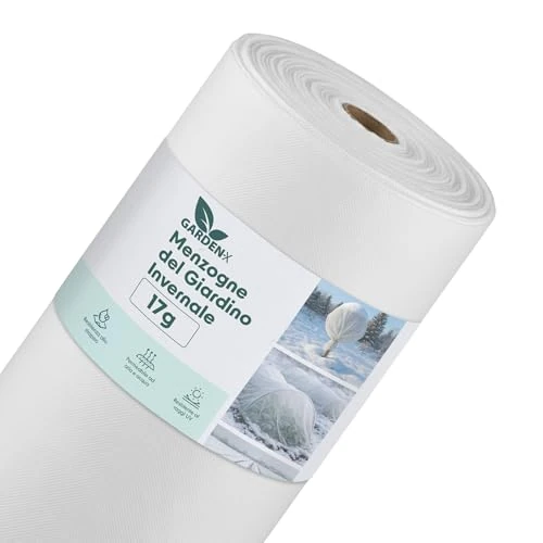 GARDENIX Tessuto Non Tessuto Invernale per Piante, antigelo, 17 g/m², 1,6 x 100 m (160 m²)