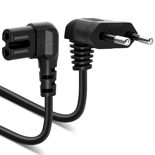 Offerta a tempo: VINATO 3M Cavo di Alimentazione a 2 Poli, Angolo 90° Cavo di Alimentazione con Spina Euro di Tipo C e Presa C7, per TV LED, Monitor PC, PS5, Laptop, Radio, Stampanti - 5% da 9.99 € a 9.49 €