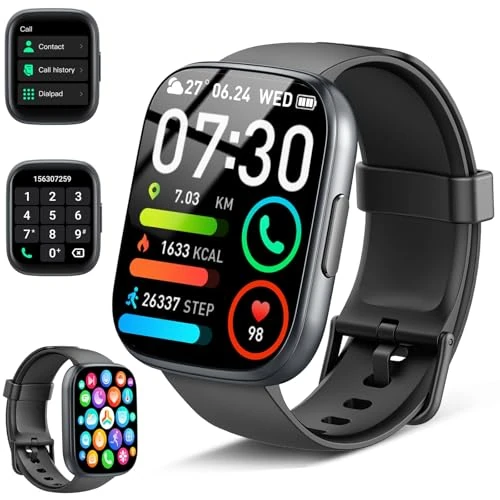 Cillso Smart Watch fitnesstracker met hartslagmeter, slaapmonitor, stappenteller, touch-fitnesshorloge met telefoonfunctie, smartwatch voor dames met telefoonfunctie