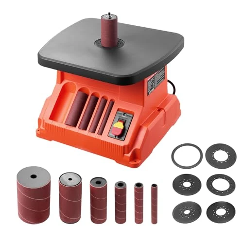 Offre limitée : VEVOR Ponceuse à Broche Oscillante d'Établi 2000 tr/min Course 16 mm, 6 Manchons 12,7 mm 19 mm 25,4 mm 38,1 mm 50,8 mm 76,2 mm, Table Travail 390x415 mm pour Travail Bois, Ponçage Artisanal, Bricolage de 137.90 € à 130.99 € (5% de remise)