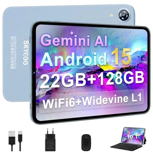 Offerta a tempo: Tablet 10 Pollici Android 15 con 22 GB RAM+128 GB ROM, Gemini AI, Verde - 52% da 229.99 € a 109.99 €