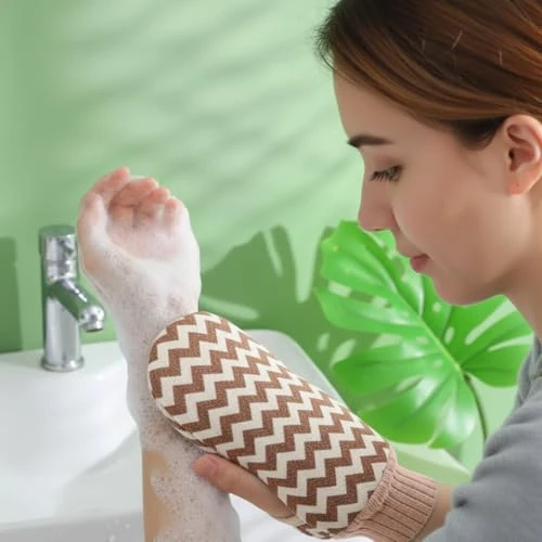 Limited-time offer: Body Exfoliating Gloves Body Scrub Glove for Shower, Bath Easily Smooth Skin Surface(Orange) from 1.36 £ to 1.36 £ (save 0.00%)