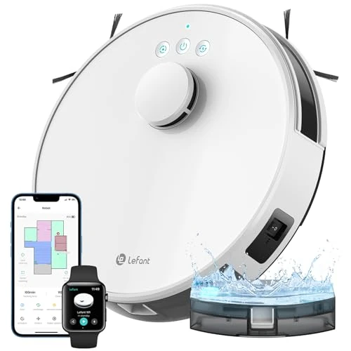 Limited offer: Lefant M1 2-in-1 Robot Vacuum Cleaner, 5500Pa, LiDAR Navigation, Multi-Stage Mapping, Virtual Areas, Connected by Alexa/APP/WiFi, Ideal for Pet Hair, Carpets and Hard Floors, White from 119.99 EUR to 119.99 EUR (save 0%)