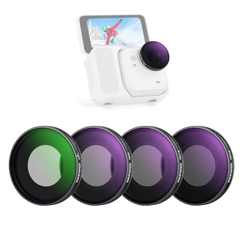 Offerta a tempo: NEEWER Set Filtro ND Compatibile con Insta360 GO Ultra (CPL/ND8/ND16/ND32), Filtri a Densità Neutra e Polarizzatore Circolare Avvitabili, Vetro Ottico HD, Telaio Sottile, Accessori Action Cam, FL-C51 - 0.00% da 27.99 € a 27.99 €