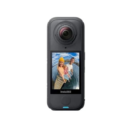 Insta360 X4 Air Black Graphite – camera 360 8K licht 165 g, onzichtbare selfiestick-effect, verwisselbare lenzen, filmen eerst en frame later, geïntegreerde windbescherming