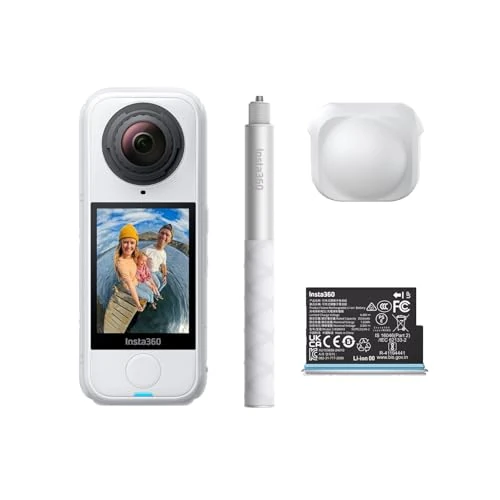 Oferta limitada: Insta360 X4 Air Blanco ártico Paquete de Principiante - cámara 165 g con resolución 8K y 360°, Efecto Selfie Stick Invisible, Lentes reemplazables, graba Primero y encuadra después, Anti Viento de 429.00 € a 319.00 € (ahorro 26%)