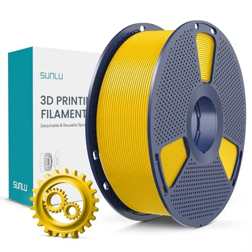 SUNLU PLA+ Filament 1.75 mm, Improved Durability and High Strength, PLA Plus 3D Printer Filament for 3D FDM Printer, 1 kg Spool, Vivid Yellow